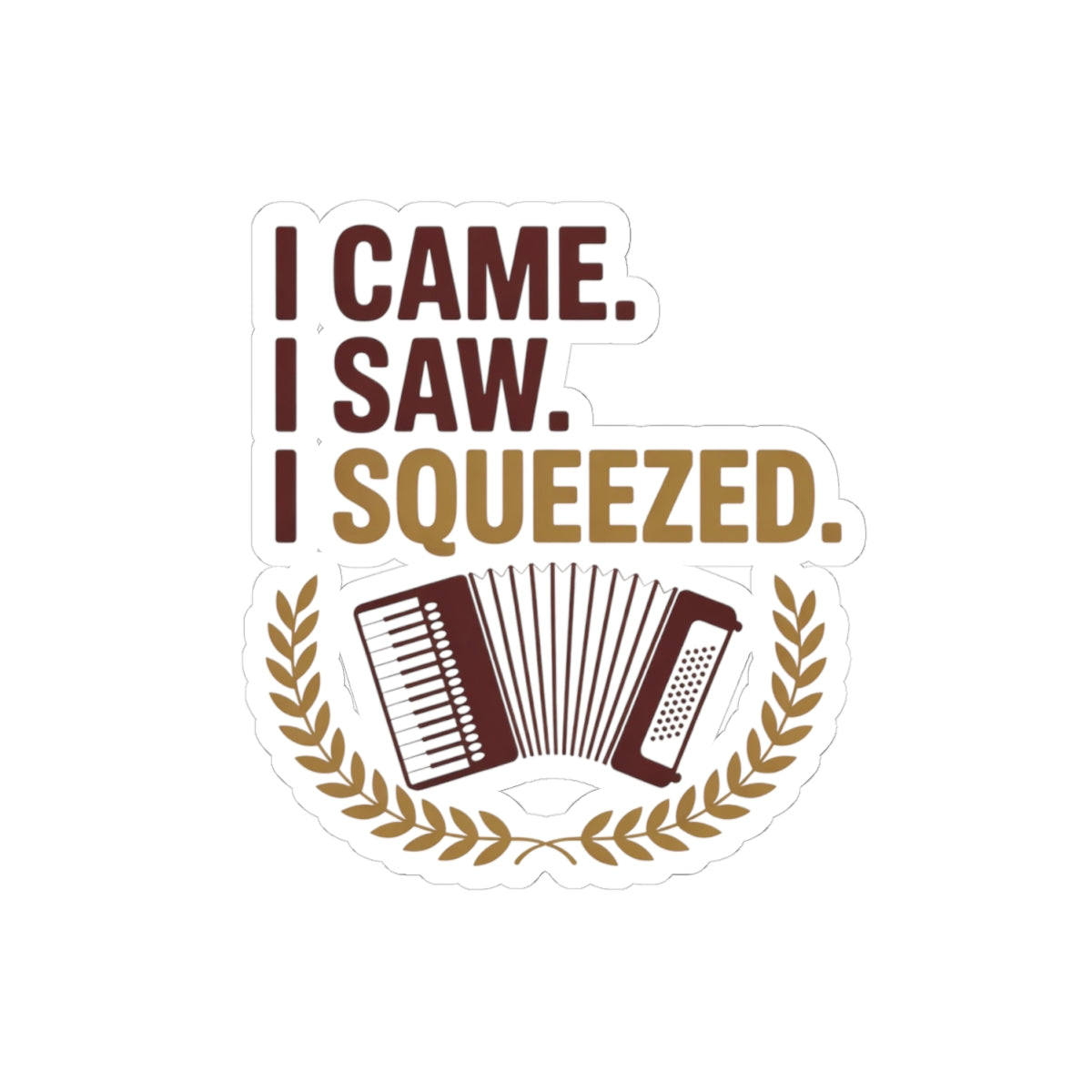 Squeezebox Sticker – Latin Parody Decal for Accordionists, Polka Fans