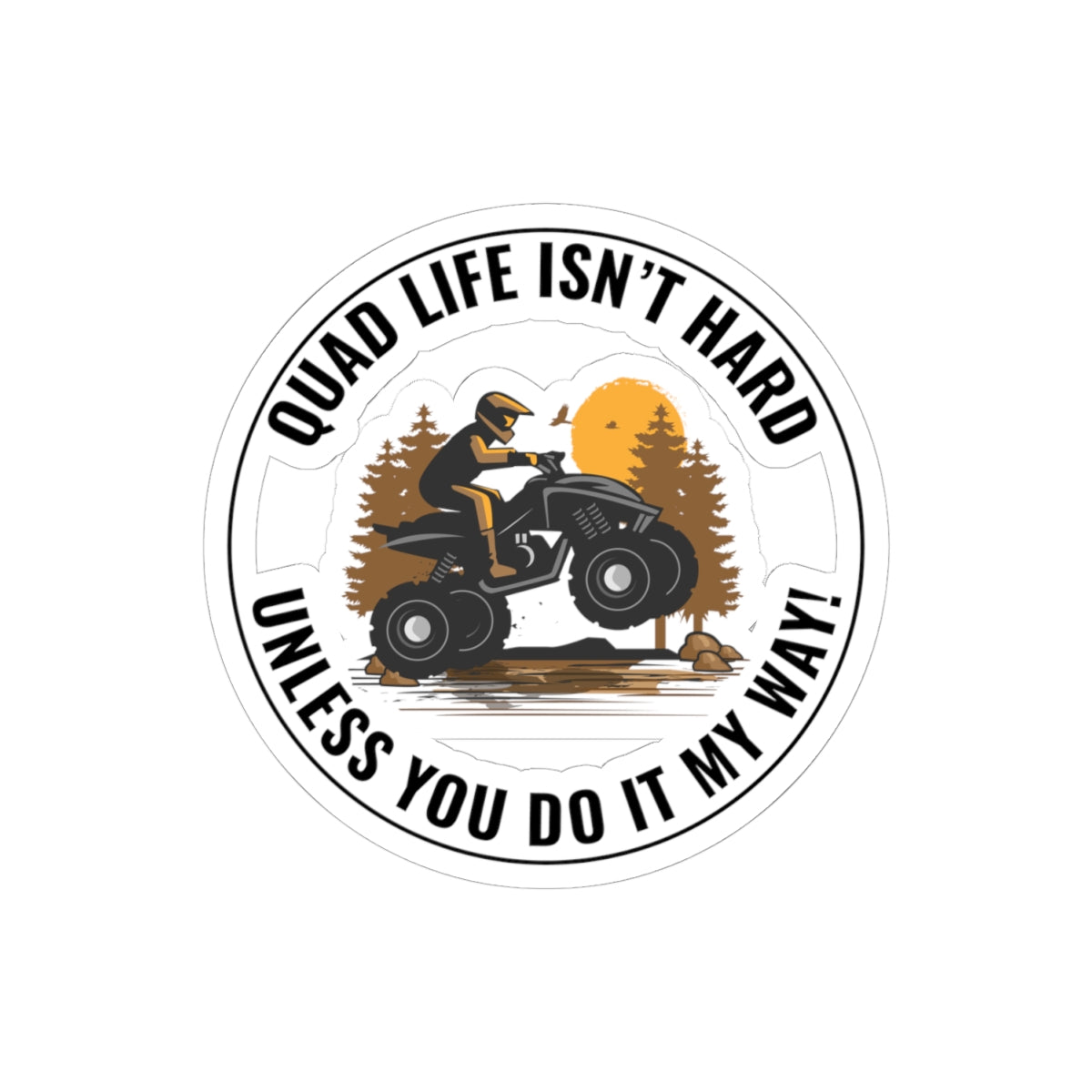 ATV Racing Sticker Vinyl – Off-Road Trail Ride Adventure Decal