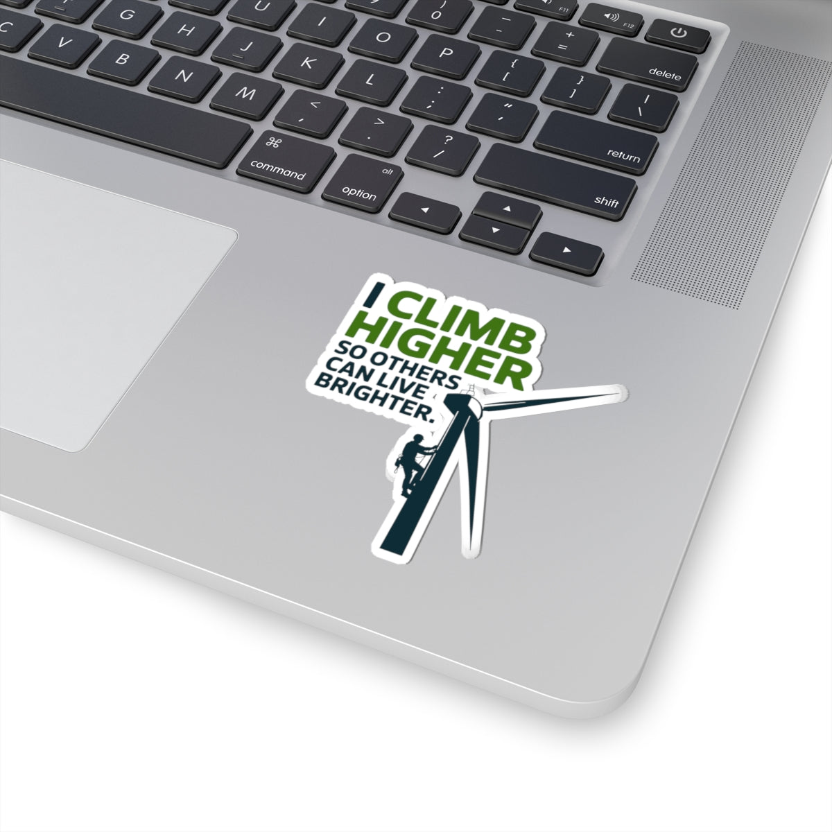 Wind Turbine Climber Sticker - Renewable Energy Vinyl Decal for Technicians & Grid Workers
