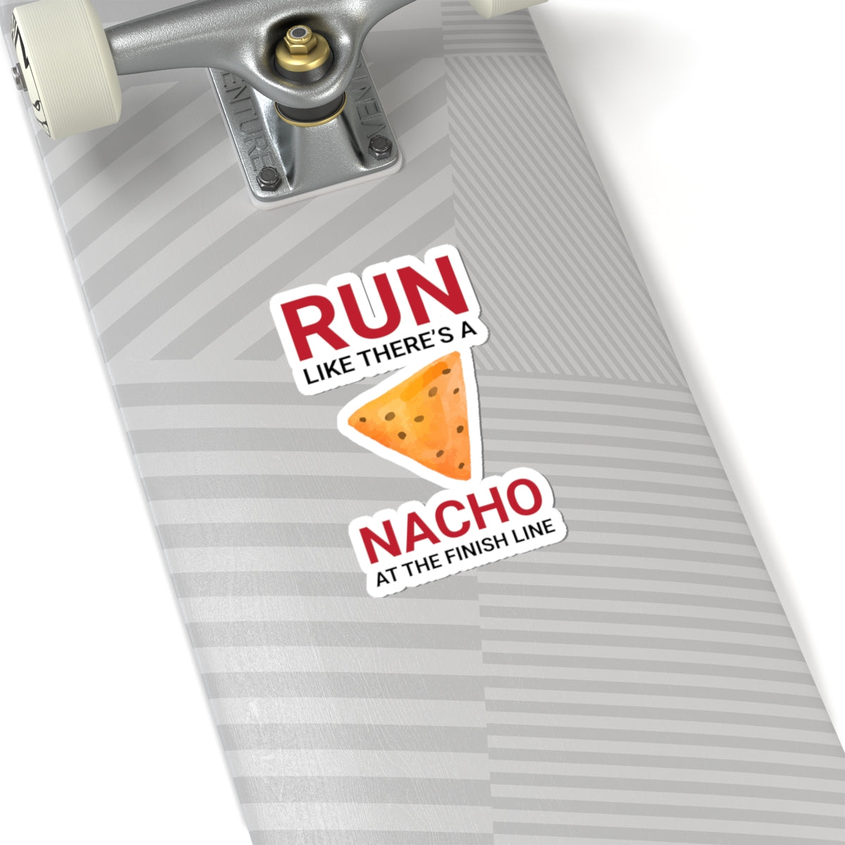 Nacho Run Sticker - Funny Racing Vinyl Decal for Runners & Food Enthusiasts