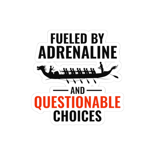 Dragon Boat Sticker - Adrenaline Crew Vinyl Decal for Thrill-Seeking Paddlers