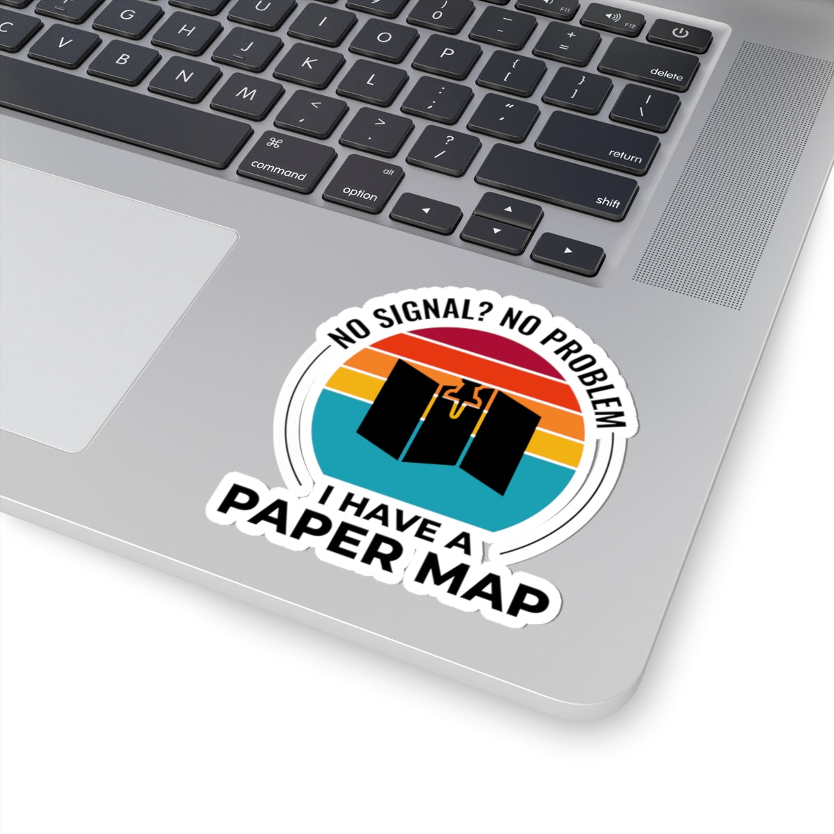 Outdoor Navigator Sticker - Paper Map Backup Vinyl Decal for Hikers & Campers