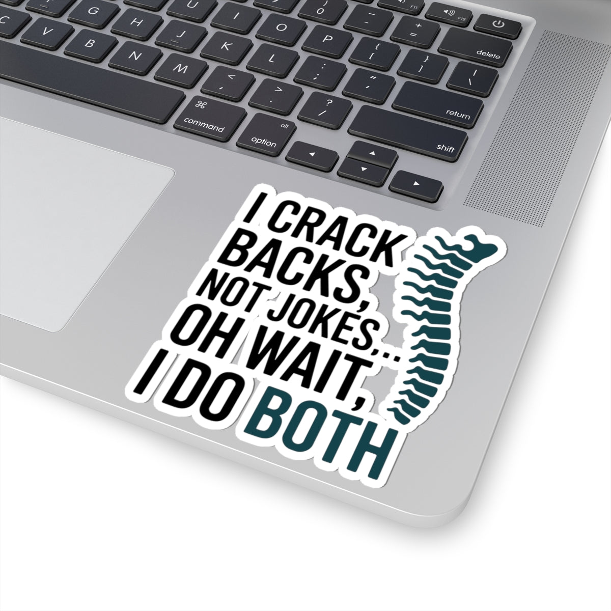 Chiropractor Humor Sticker - Back Adjustment Vinyl Decal for Chiropractors, Spine Specialists