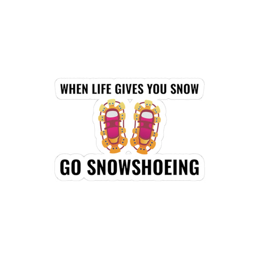 Winter Snowshoeing Sticker - Outdoor Adventure Vinyl Decal for Hikers & Trail Explorers