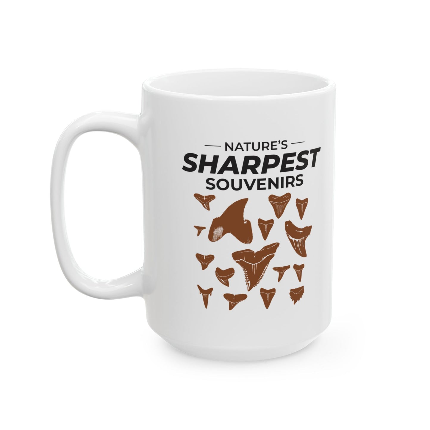 Shark Tooth Collector Mug - Nature's Sharpest Souvenirs Cup for Fossil Hunters