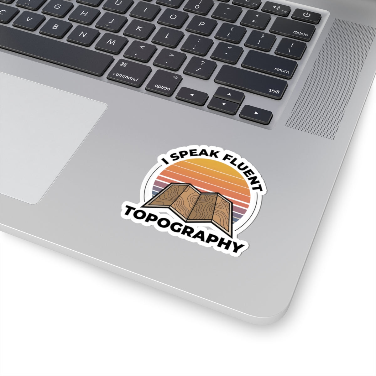 Topography Pro Sticker - Contour Lines Vinyl Decal for Hikers & Geologists
