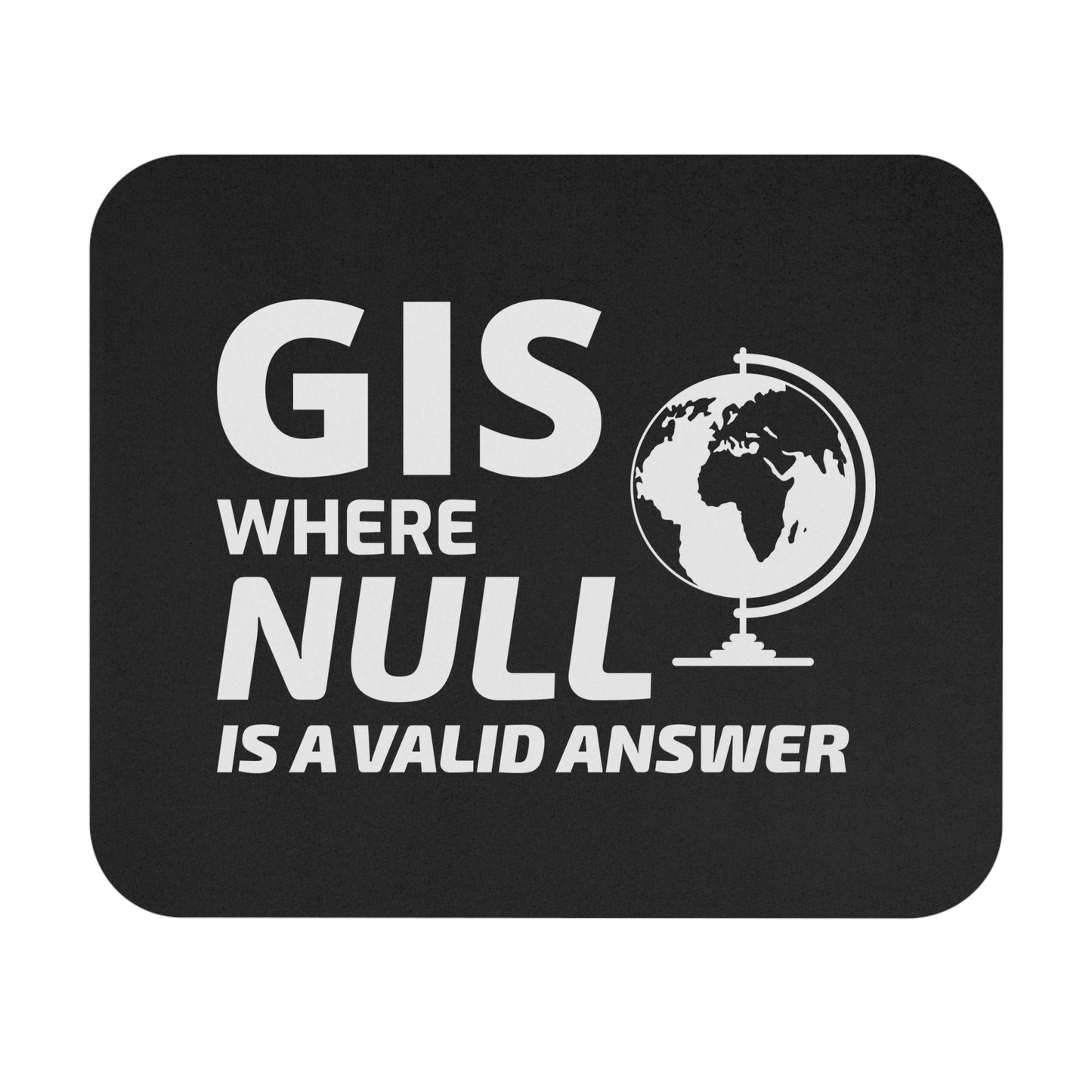 Technical GIS Mouse Pad - Null Value Joke Non-Slip Rubber Base for Data Analysts & SQL Developers