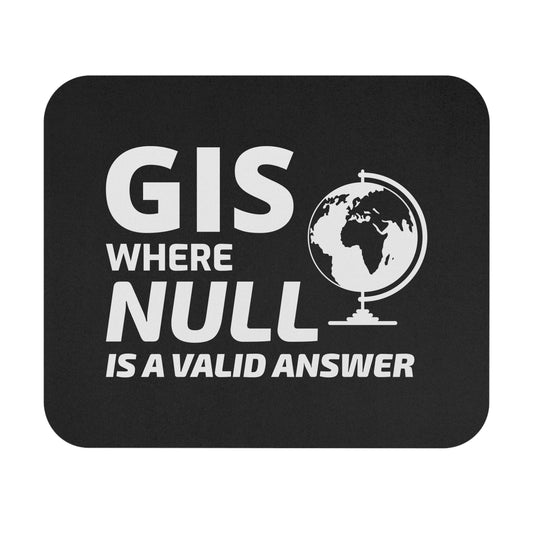 Technical GIS Mouse Pad - Null Value Joke Non-Slip Rubber Base for Data Analysts & SQL Developers