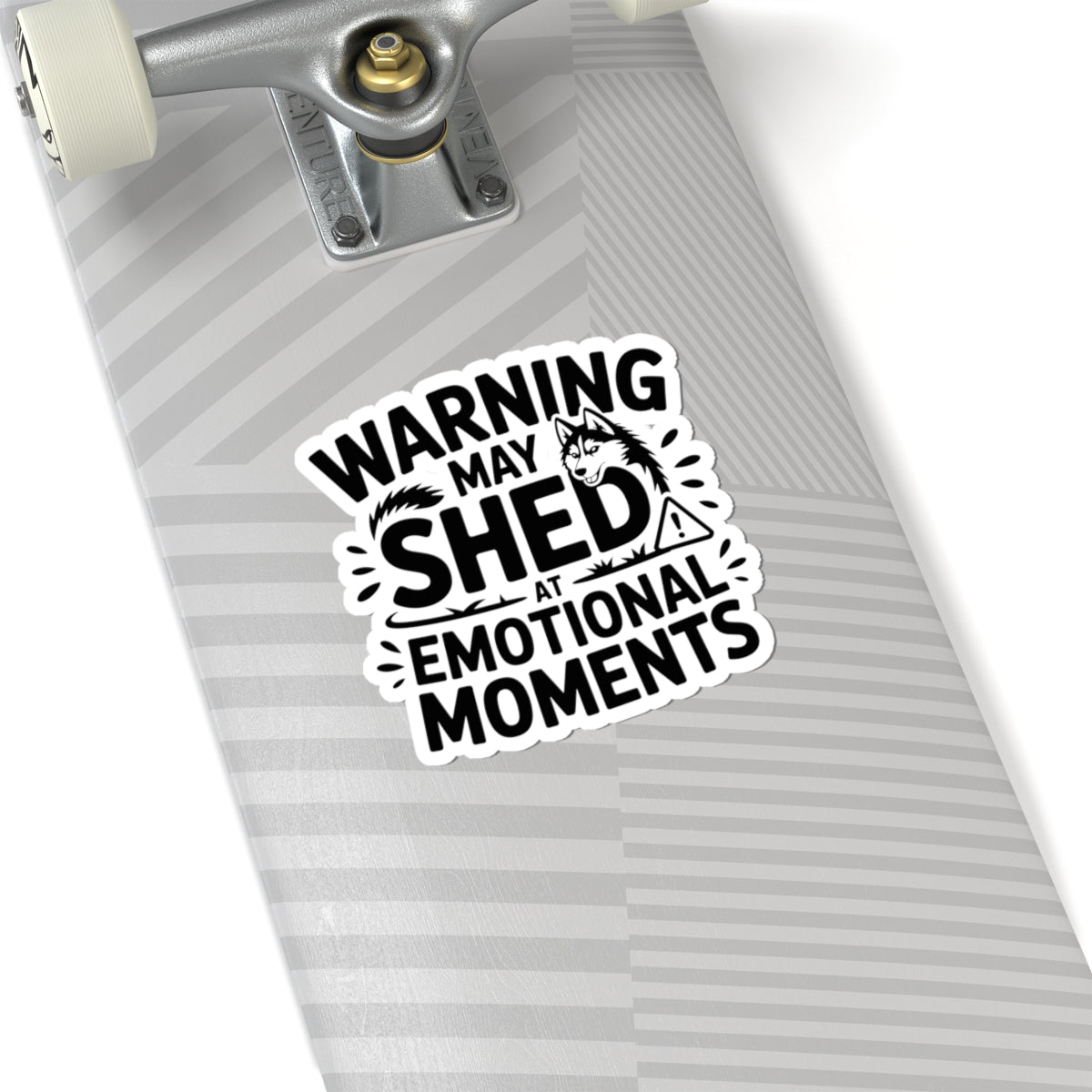 Emotional Husky Sticker - Shedding Warning Vinyl Decal for Dog Lovers