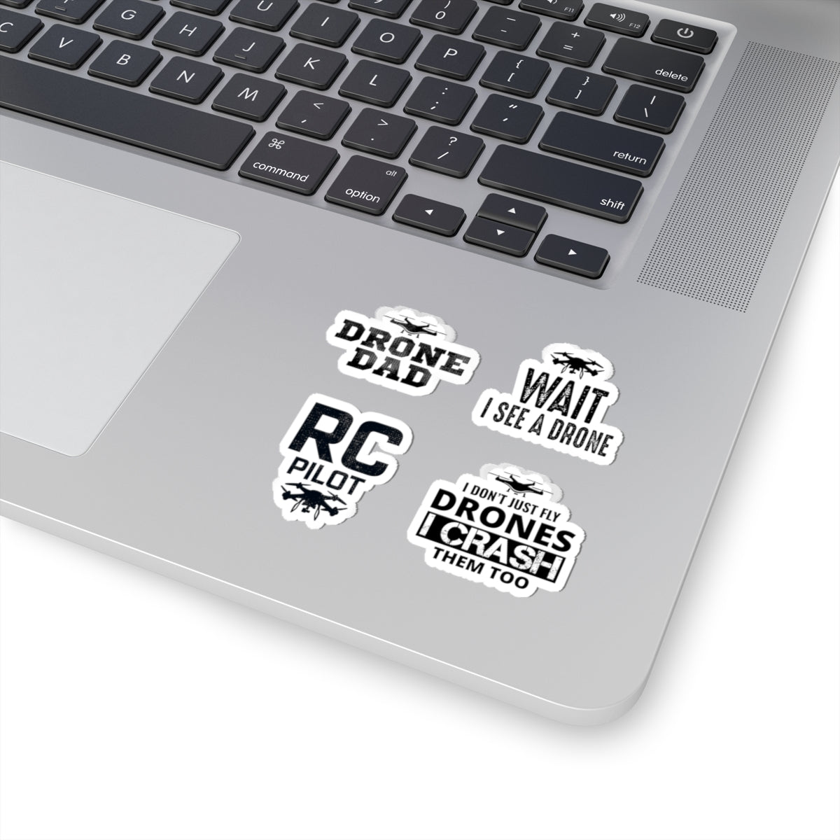 Drone Dad Sticker Pack – 4 PCS Funny RC Pilot Crash Humor Decals for Drone Dads FPV Hobbyists