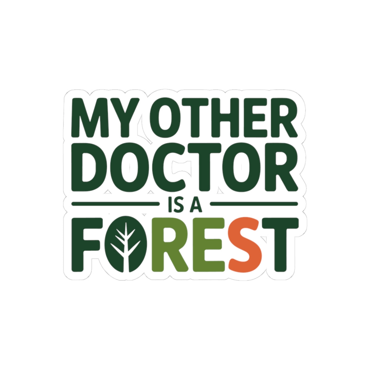 Naturopath Nature Connection Sticker - Forest Healing Vinyl Decal for Naturopaths, Ecotherapy Practitioners