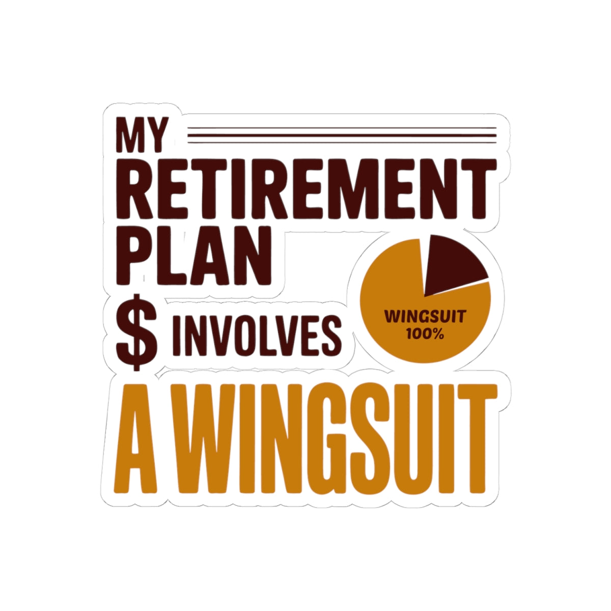 Wingsuit Flying Sticker for Car Helmet – Dark Humor Decal for Extreme Athletes BASE Jumpers Skydivers