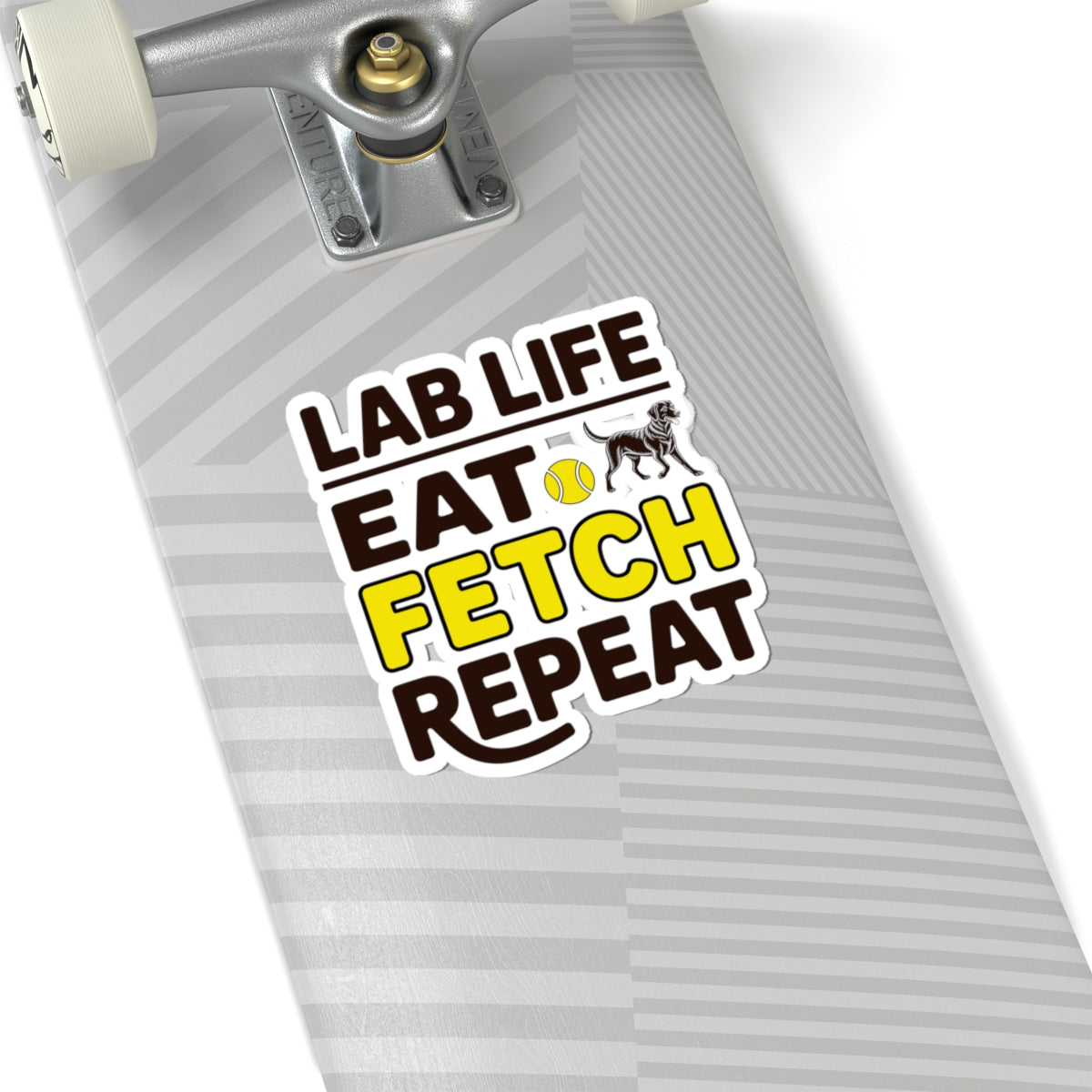 Funny Labrador Dog Sticker - Lab Life Eat Fetch Repeat Vinyl Decal for Pet Owners Dog Lovers