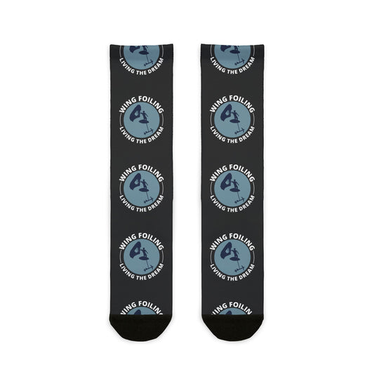 Wing Foiling Socks - Living the Dream Design for Foil Riders