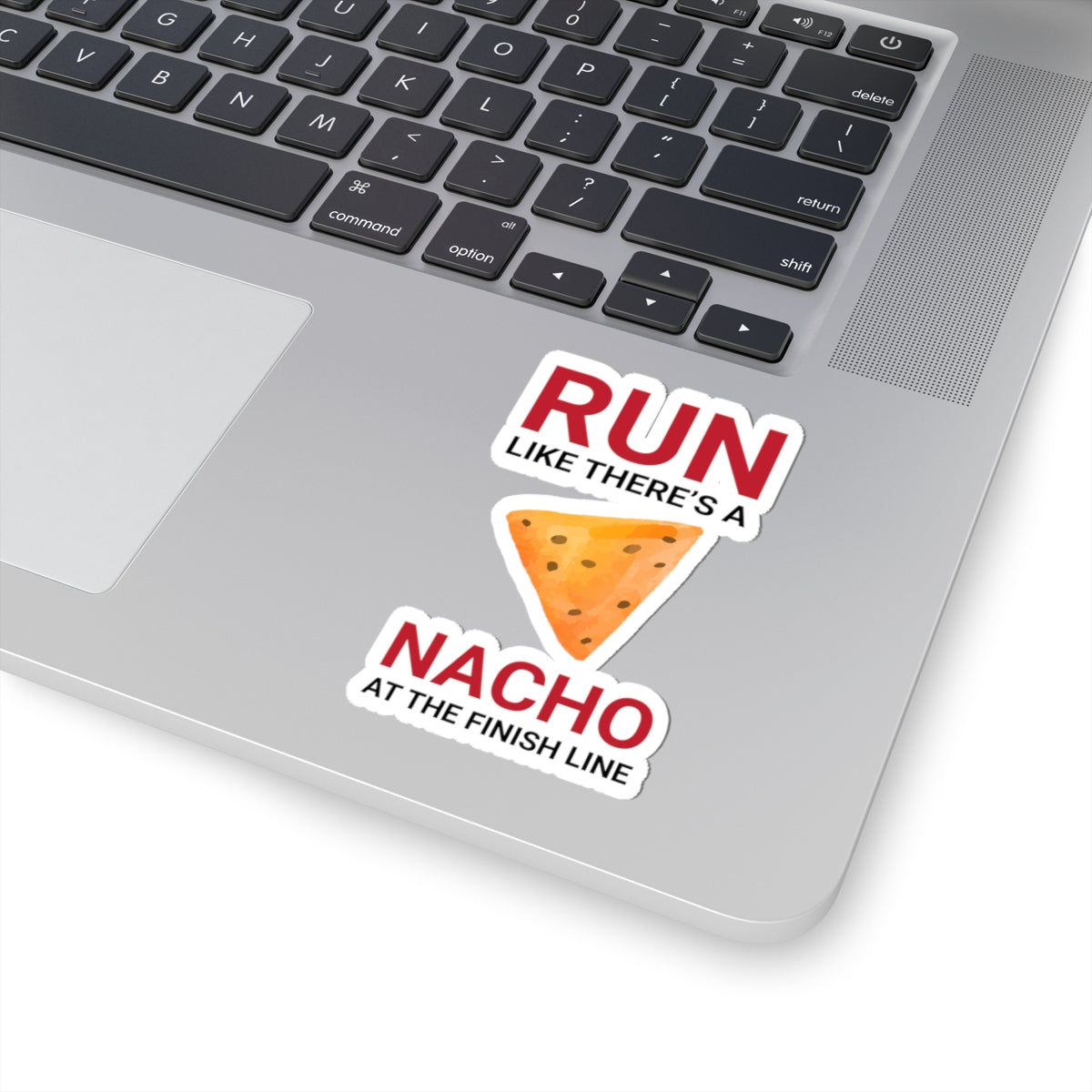 Nacho Run Sticker - Funny Racing Vinyl Decal for Runners & Food Enthusiasts
