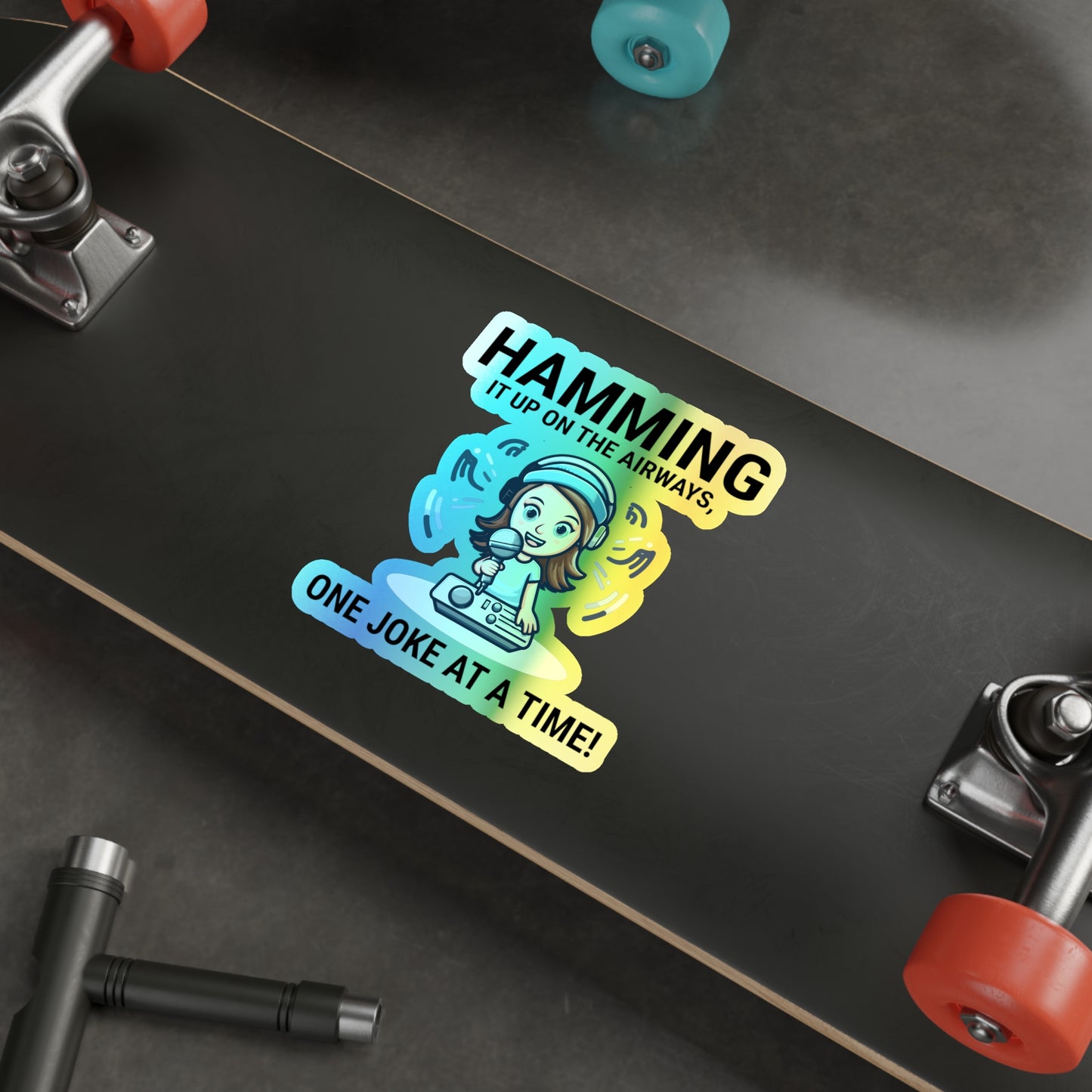 Amateur Ham Radio Operator Stickers Holographic Vinyl Decal - QSO Humor & Airwave Comedy