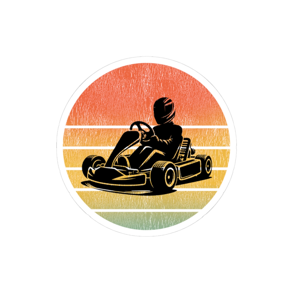 Go Kart Racing Sticker Vinyl - Durable Decal for Racers & Kart Fans