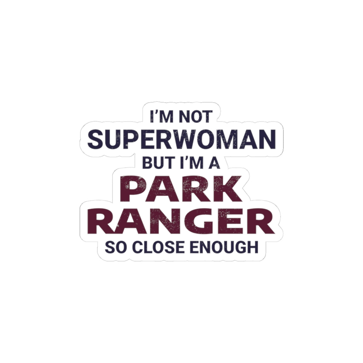 Park Ranger Sticker - Conservation Officer Vinyl Decal for Wildlife Professionals & Nature Lovers