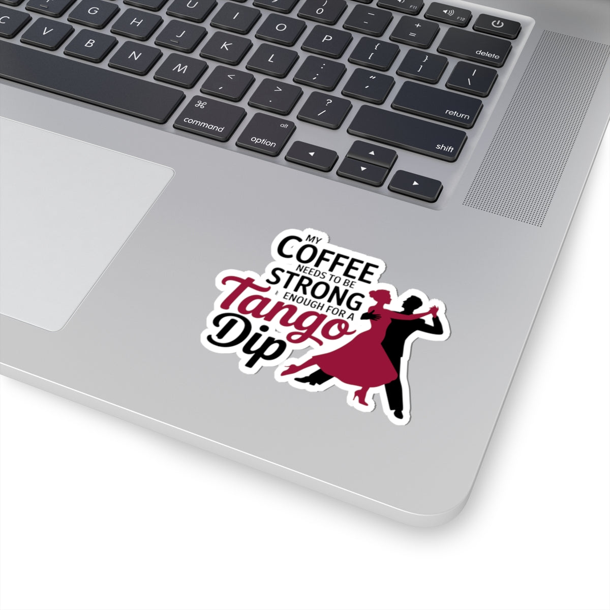 Ballroom Energy Sticker - Tango Strength Coffee Vinyl Decal for Dancers, Performance Enthusiasts