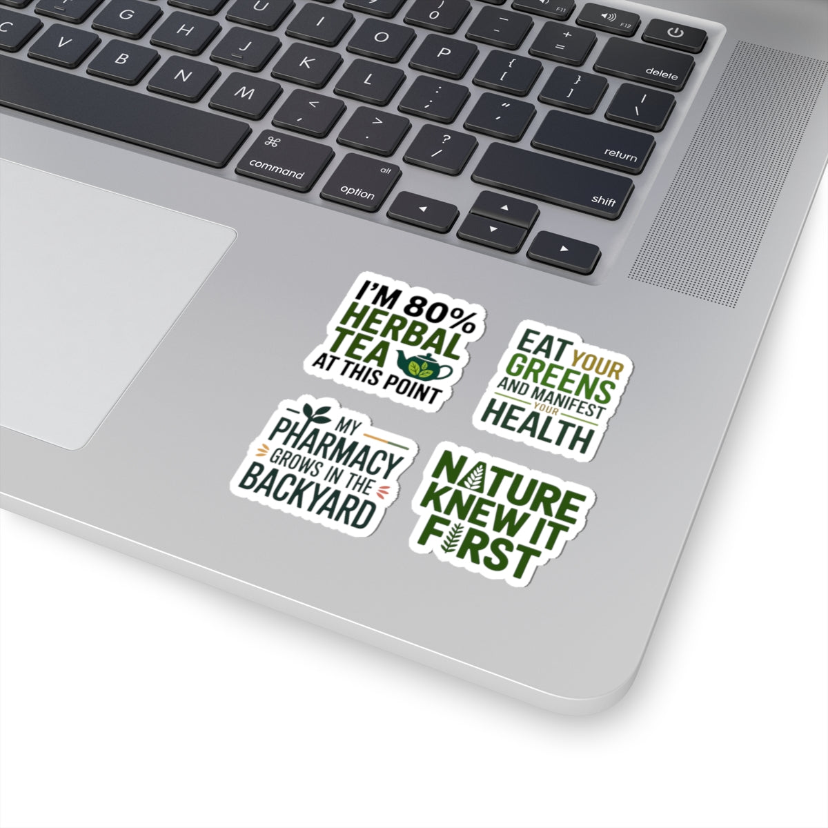 Naturopath Sticker Pack – 4 PCS Funny Herbal Tea Backyard Pharmacy Decals for Naturopaths Wellness Lovers
