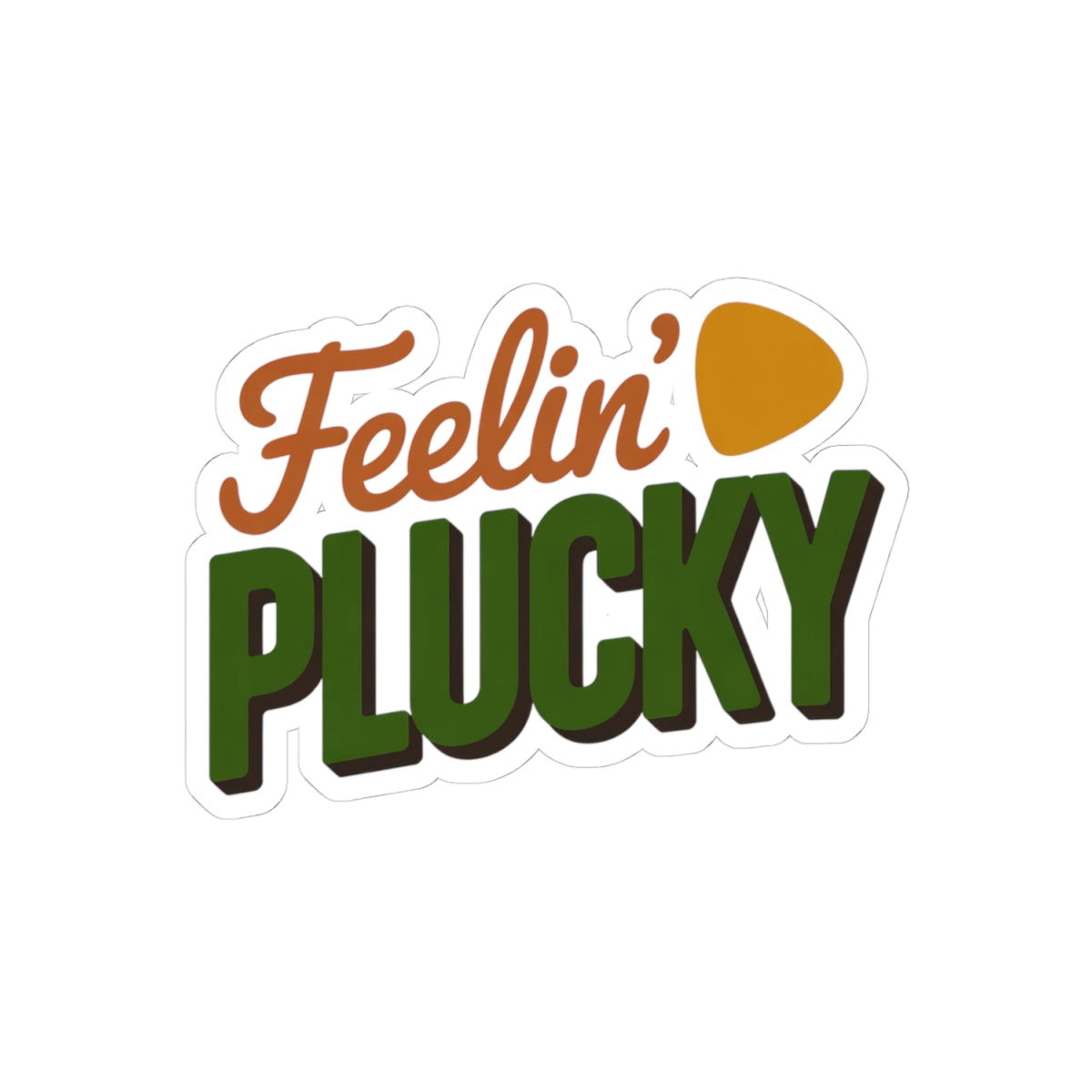 Banjo Sticker – Playful Pun Script Humor Decal for Bluegrass Musicians Folk String Instrument Players