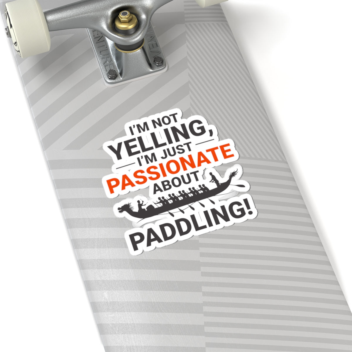 Passionate Paddler Sticker - Dragon Boat Enthusiast Vinyl Decal for Rowing Teams & Crews