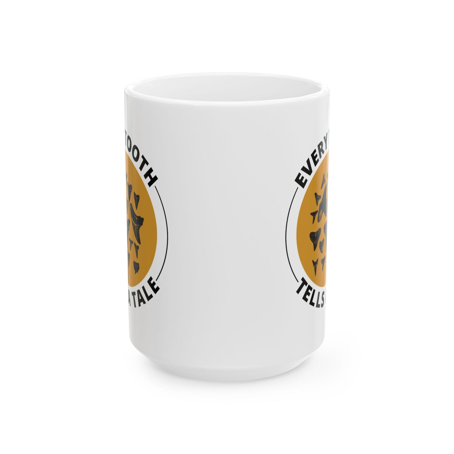 Shark Tooth Collector Mug - Fossil Hunting Ceramic Cup for Paleontology Fans