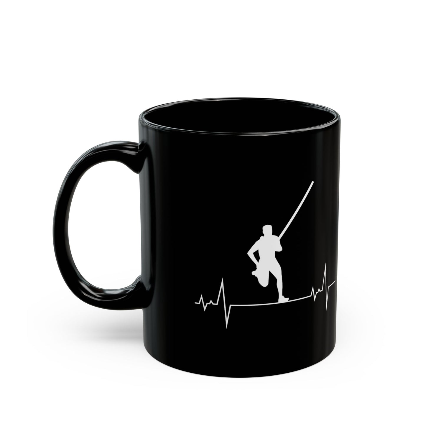 Pole Vault Mug Black - Gift for Vaulter Athletes Track Coaches Jump Enthusiasts 11 oz