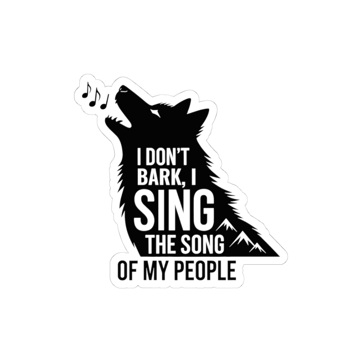Singing Husky Sticker - Dramatic Howling Vinyl Decal for Siberian Dog Lovers