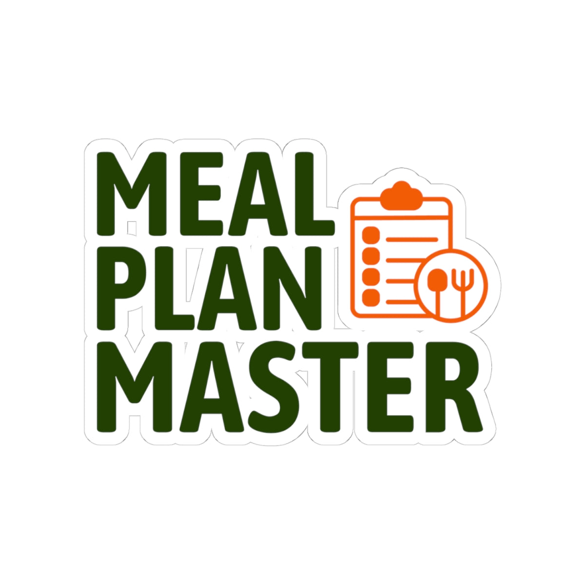 Meal Plan Master Sticker - Nutrition Organizer Vinyl Decal for Dietitians, Health Coaches, Nurses