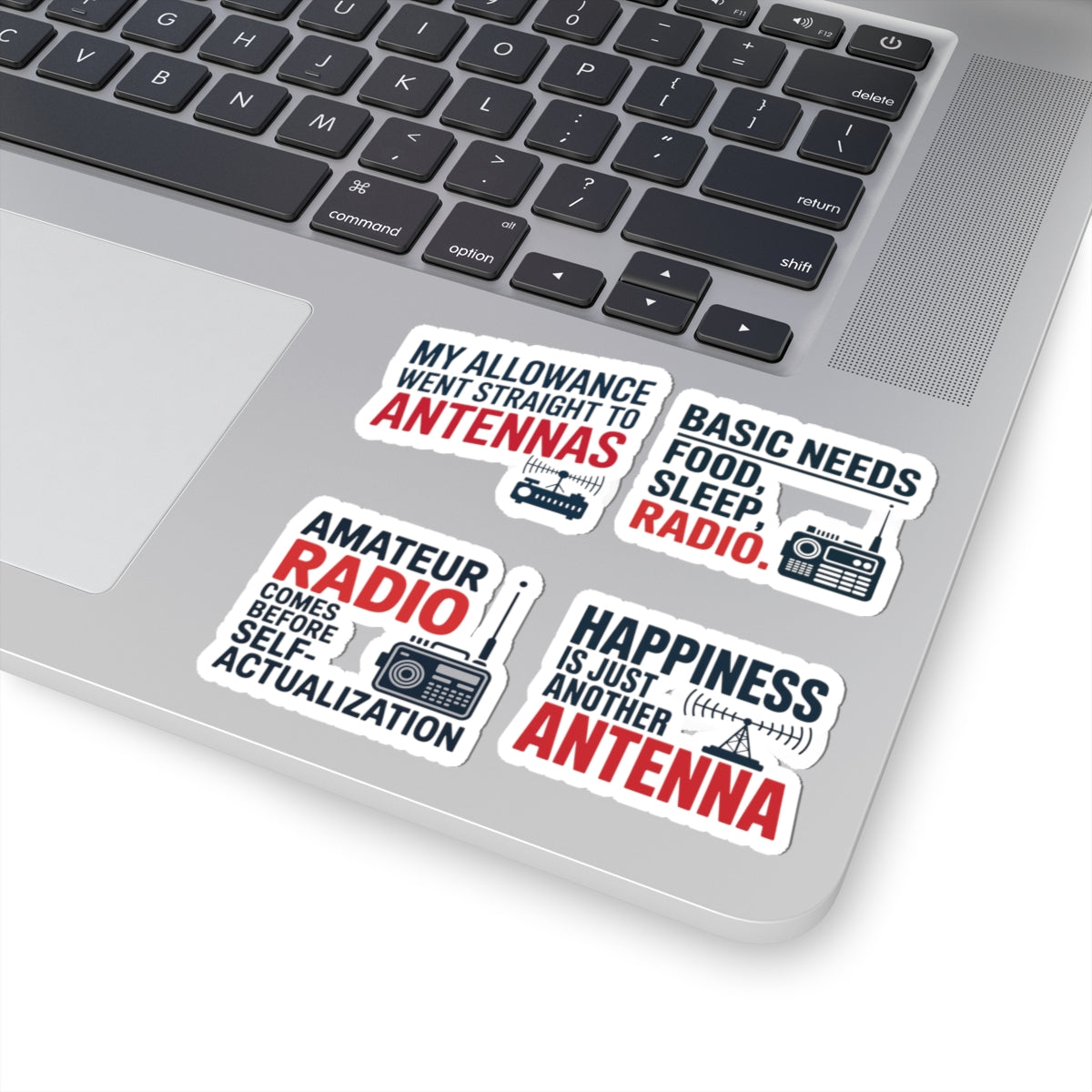 Ham Radio Sticker Pack – 4 PCS Funny Antenna Quote Decal Set for Ham Radio Operators & Amateur Radio Enthusiasts