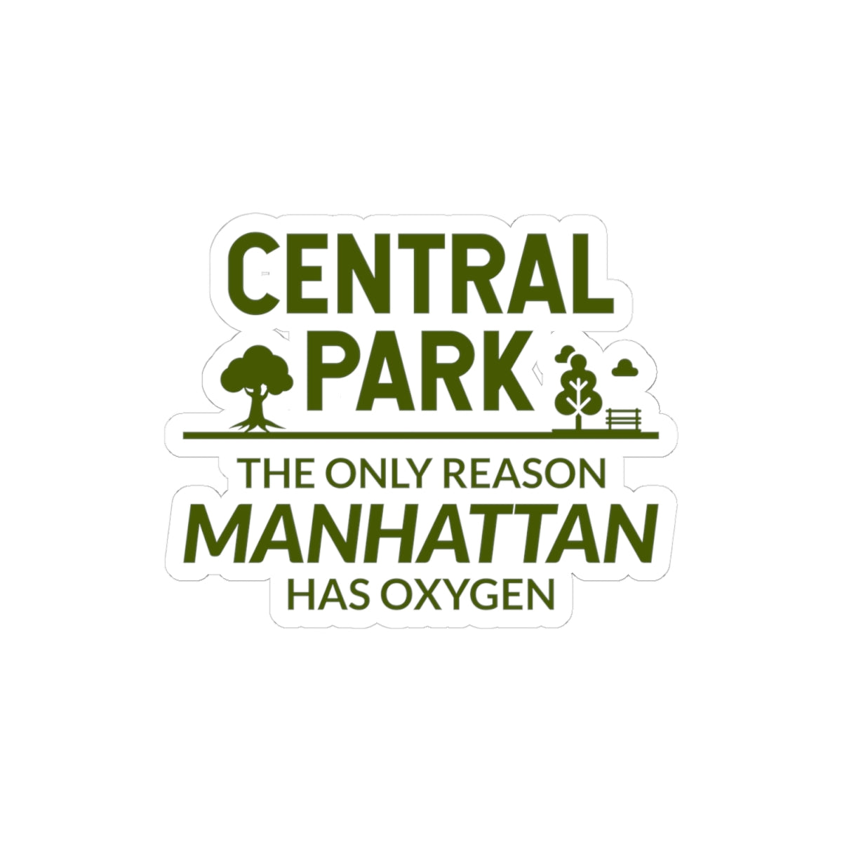 Central Park New York Sticker - Manhattan NYC Landmark Vinyl Decal for Nature Lovers and City Dwellers
