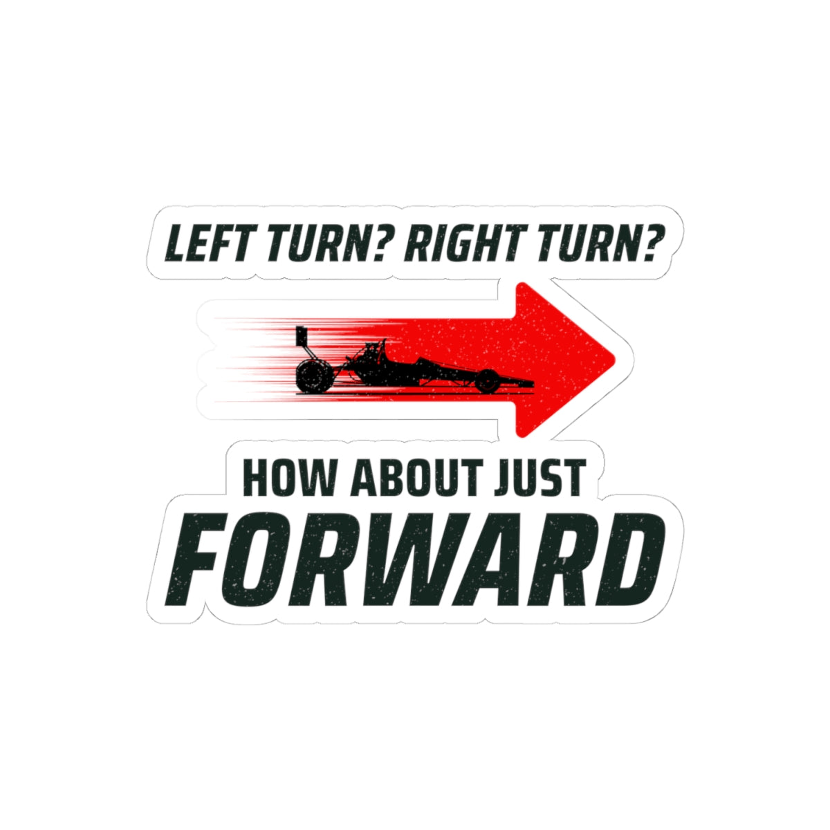 Dragster Drag Racing Sticker Vinyl - Straight Line Speed Decal for Track Dominators