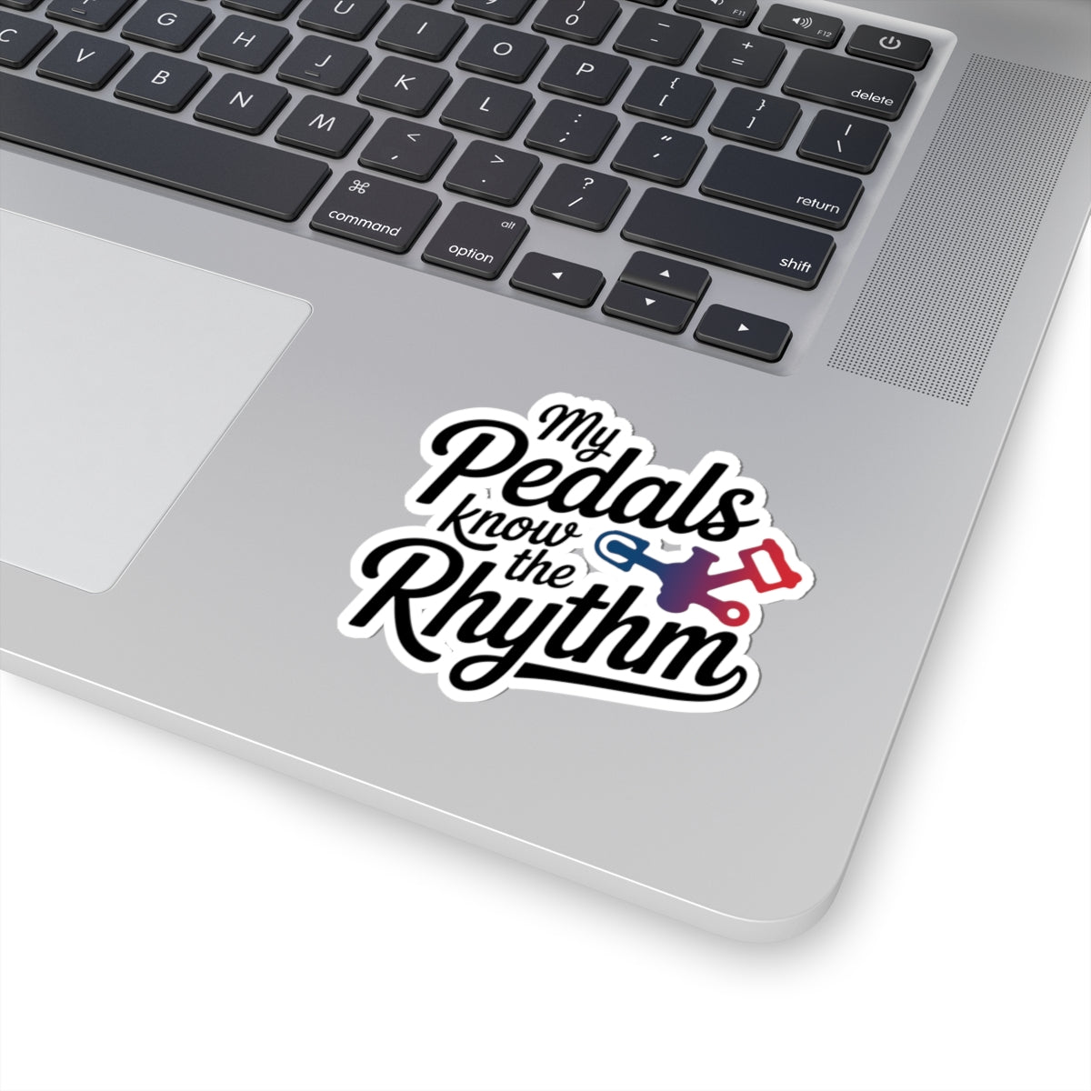 Rhythmic Pedals Cycling Sticker - Bike Rhythm Gymnastic Vinyl Decal for Artistic Athletes, Studio Riders, Coach
