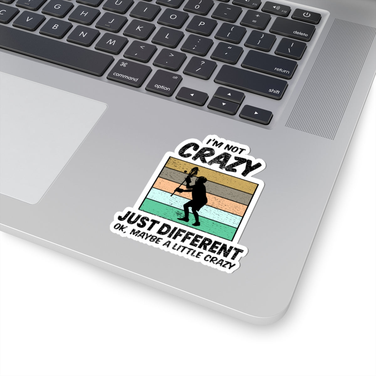 "Funny Lacrosse Sticker - Unique Vinyl Decal for Players, Coaches and Fans"