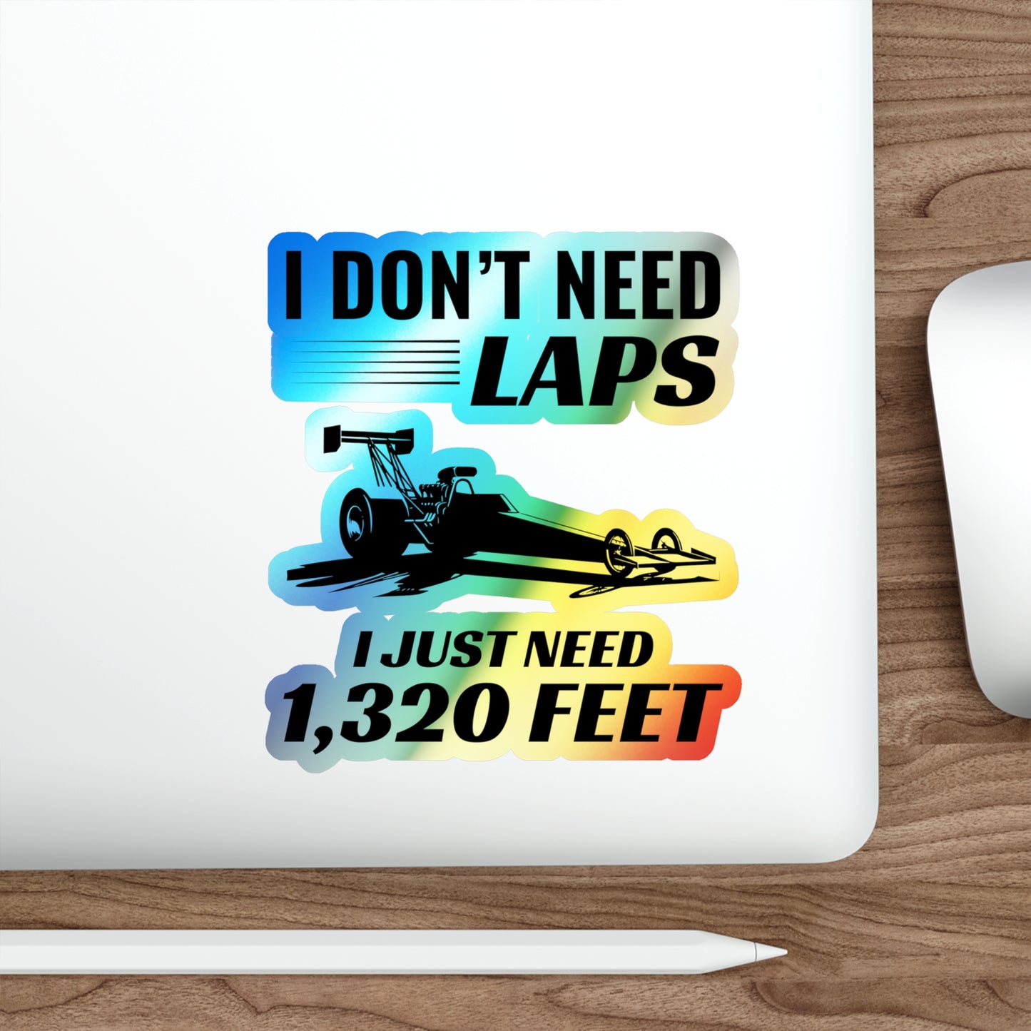 Dragster Drag Racing Holographic Stickers Vinyl – Drag Strip Vinyl Decal for Hardcore Racers and Car Builders