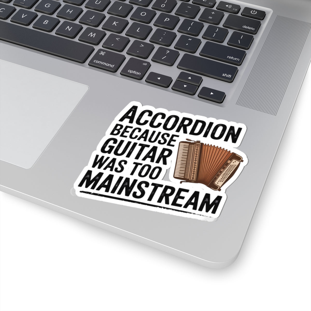 Accordion Sticker – Hipster Humor Decal for Squeezebox Players, Nonconformist Musicians