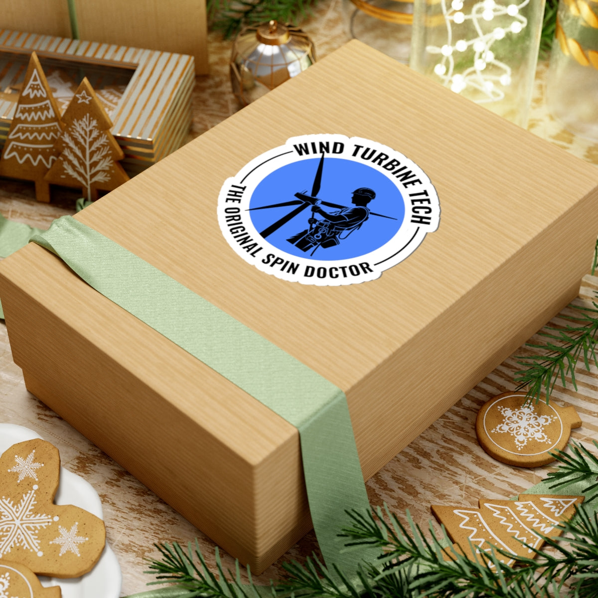 Wind Turbine Tech Sticker - Original Spin Doctor Vinyl Decal for Technicians, Mechanics