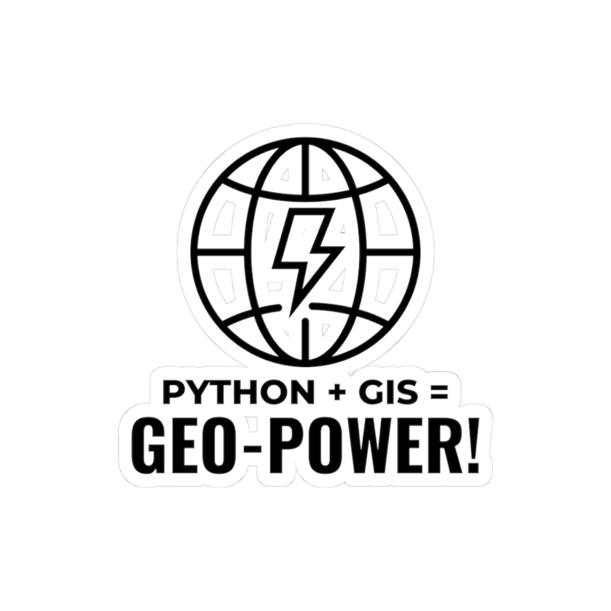Geospatial Coding Sticker - Python GIS Vinyl Decal for Data Scientists, Developers