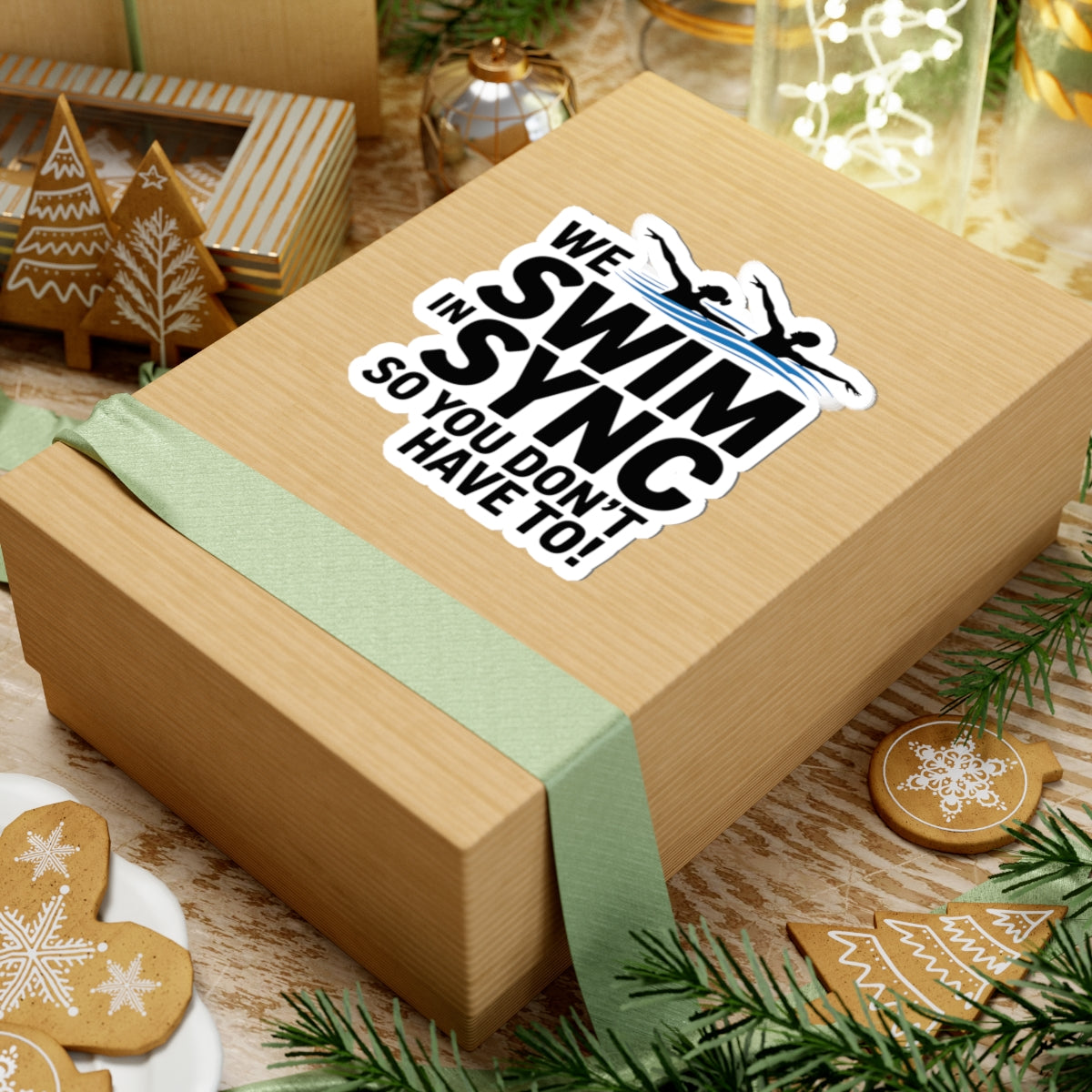 Funny Synchronized Swimming Sticker - Team Sport Vinyl Decal for Swimmers and Coaches