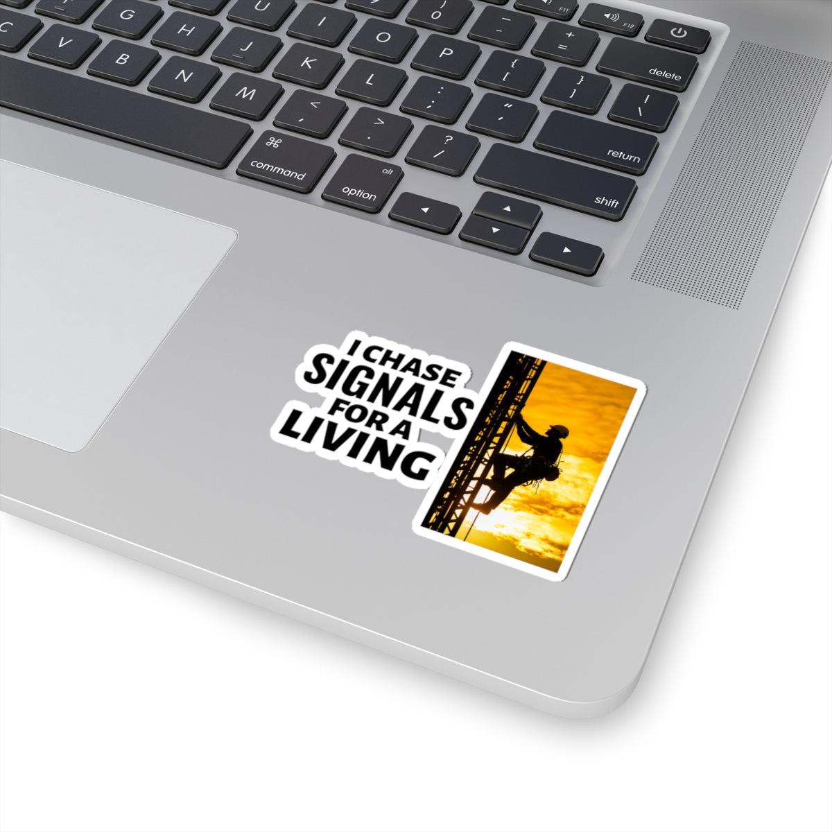 Antenna Technician Sticker - Sunset Tower Vinyl Decal for Riggers, Field Engineers, and Maintenance Crews