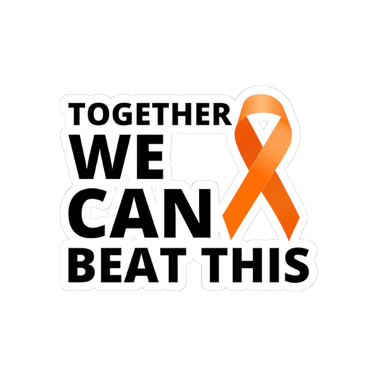 Leukemia Awareness Ribbon Sticker - Together We Can Vinyl Decal for Survivors, Patients, and Families