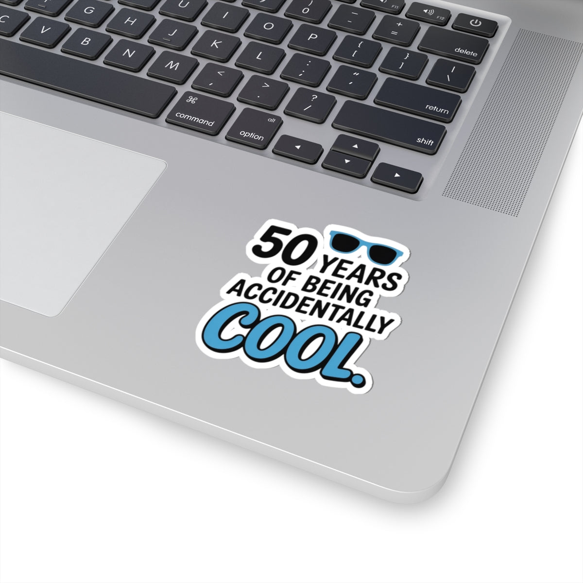 Comical 50th Birthday Style Sticker - Amusing Adult Vinyl Decal for Friends Relatives
