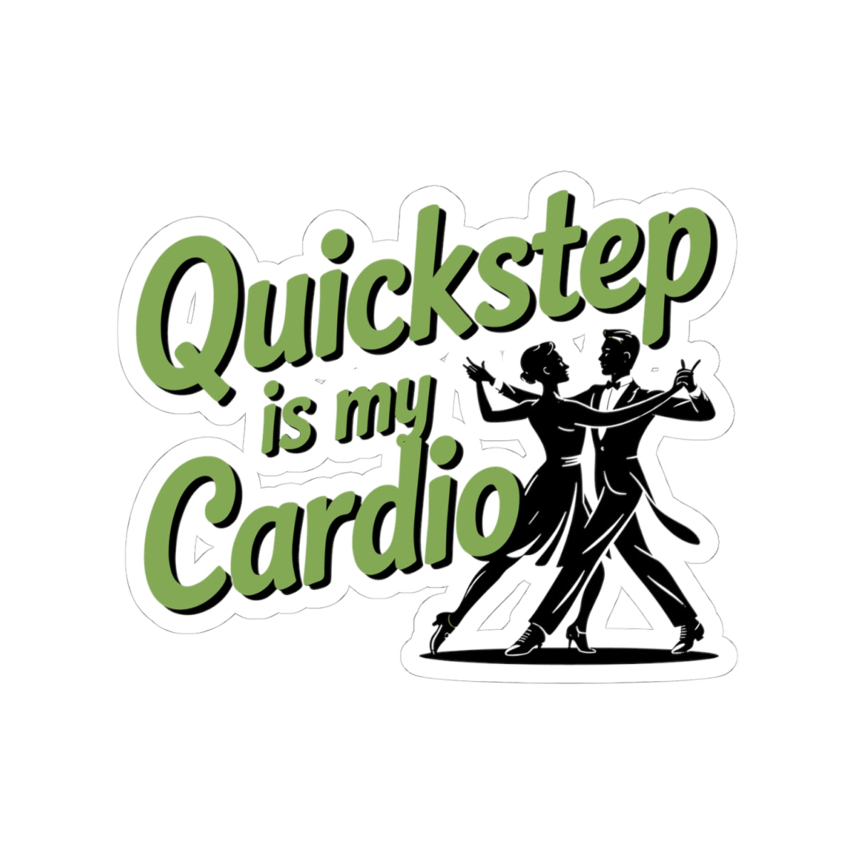 Quickstep Fitness Sticker - Dance Cardio Vinyl Decal for Active Dancers, Ballroom Enthusiasts