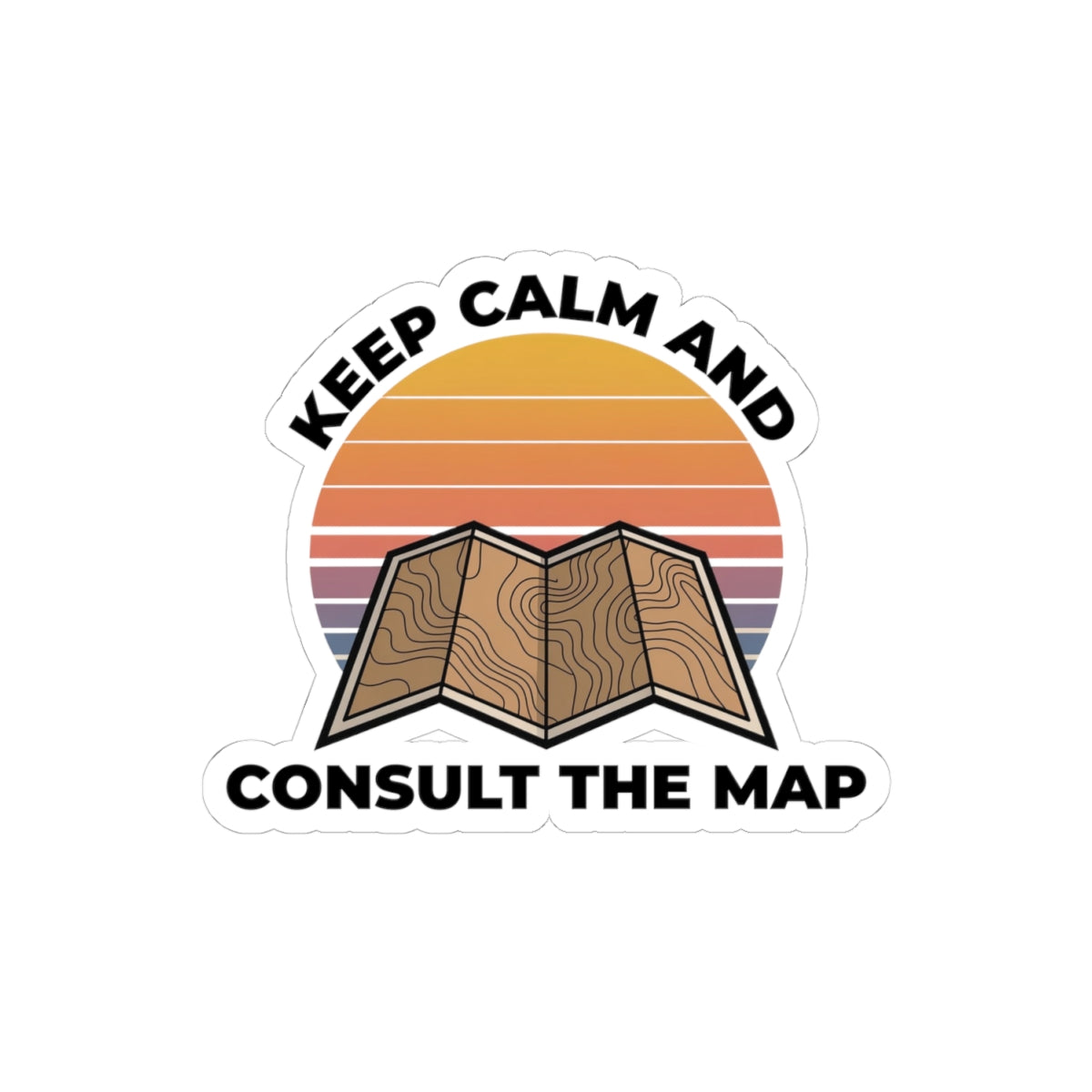 Trail Navigator Sticker - Map Consultation Vinyl Decal for Hikers & Backpackers