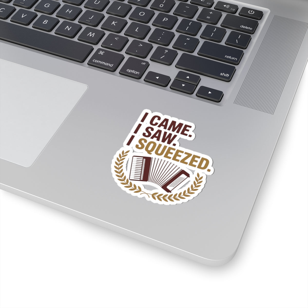 Squeezebox Sticker – Latin Parody Decal for Accordionists, Polka Fans