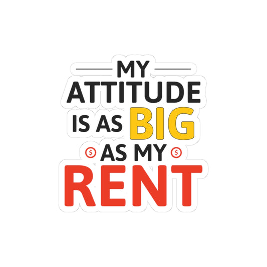 Sassy NYC Attitude Sticker - Big Rent Big Personality Vinyl Decal for New Yorkers
