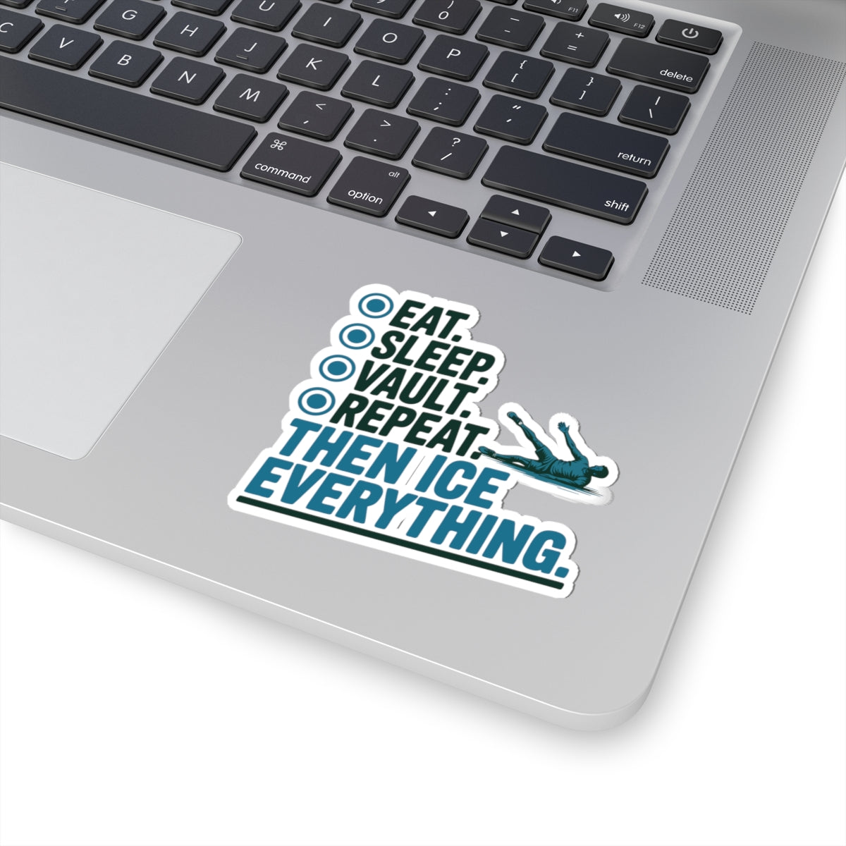 Pole Vault Sticker – Funny Training Routine Checklist Humor Decal for Track and Field Athletes, Competitive Vaulters