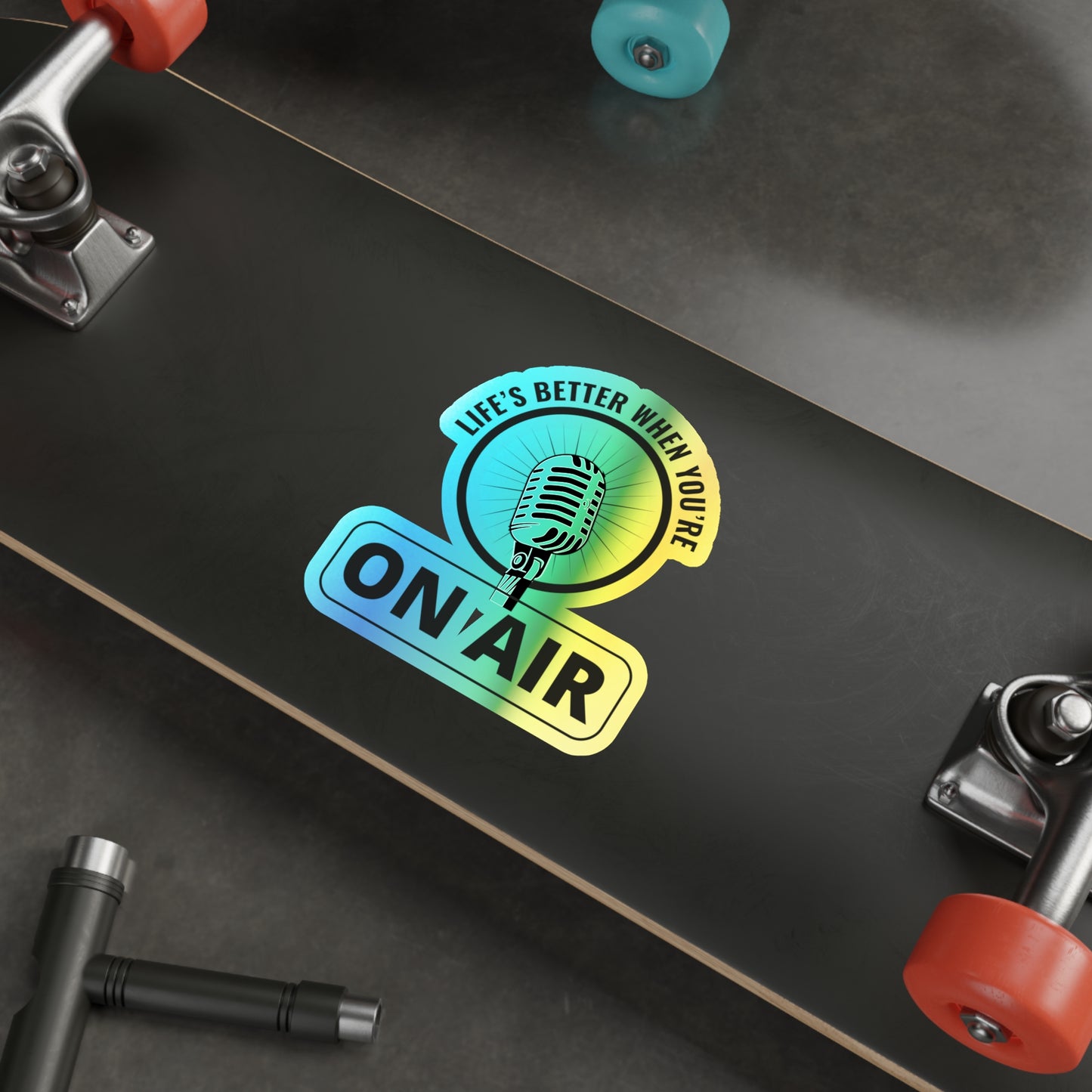 Amateur Ham Radio Operator Stickers Holographic Vinyl Decal - On-Air Lifestyle & Radio Enthusiasts