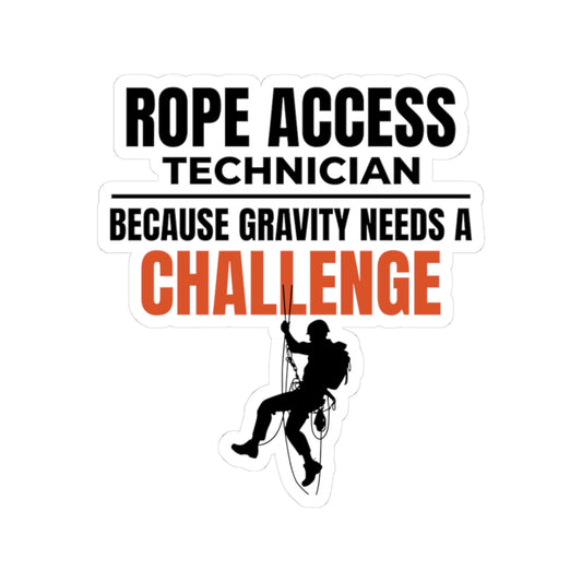 Rope Access Decal - Industrial Climber Sticker for Technicians